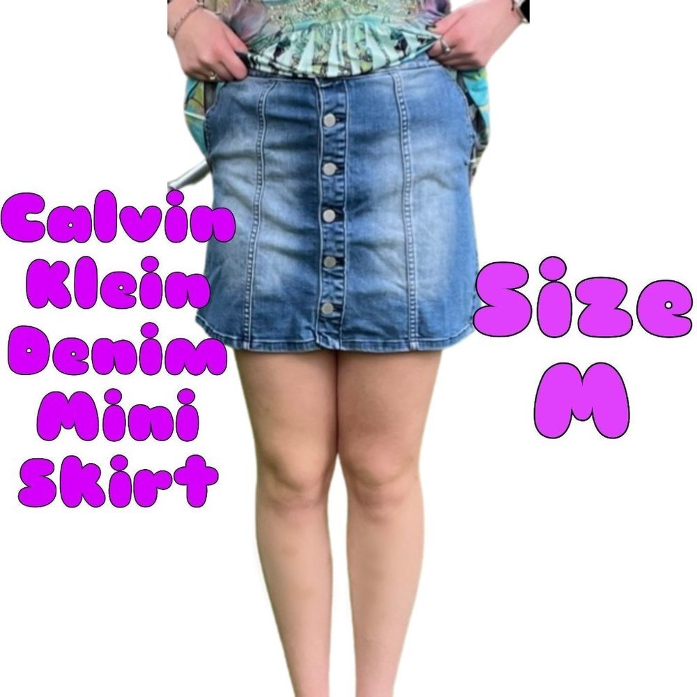 Clothing - Calvin Klein Denim Mini Skirt Size M